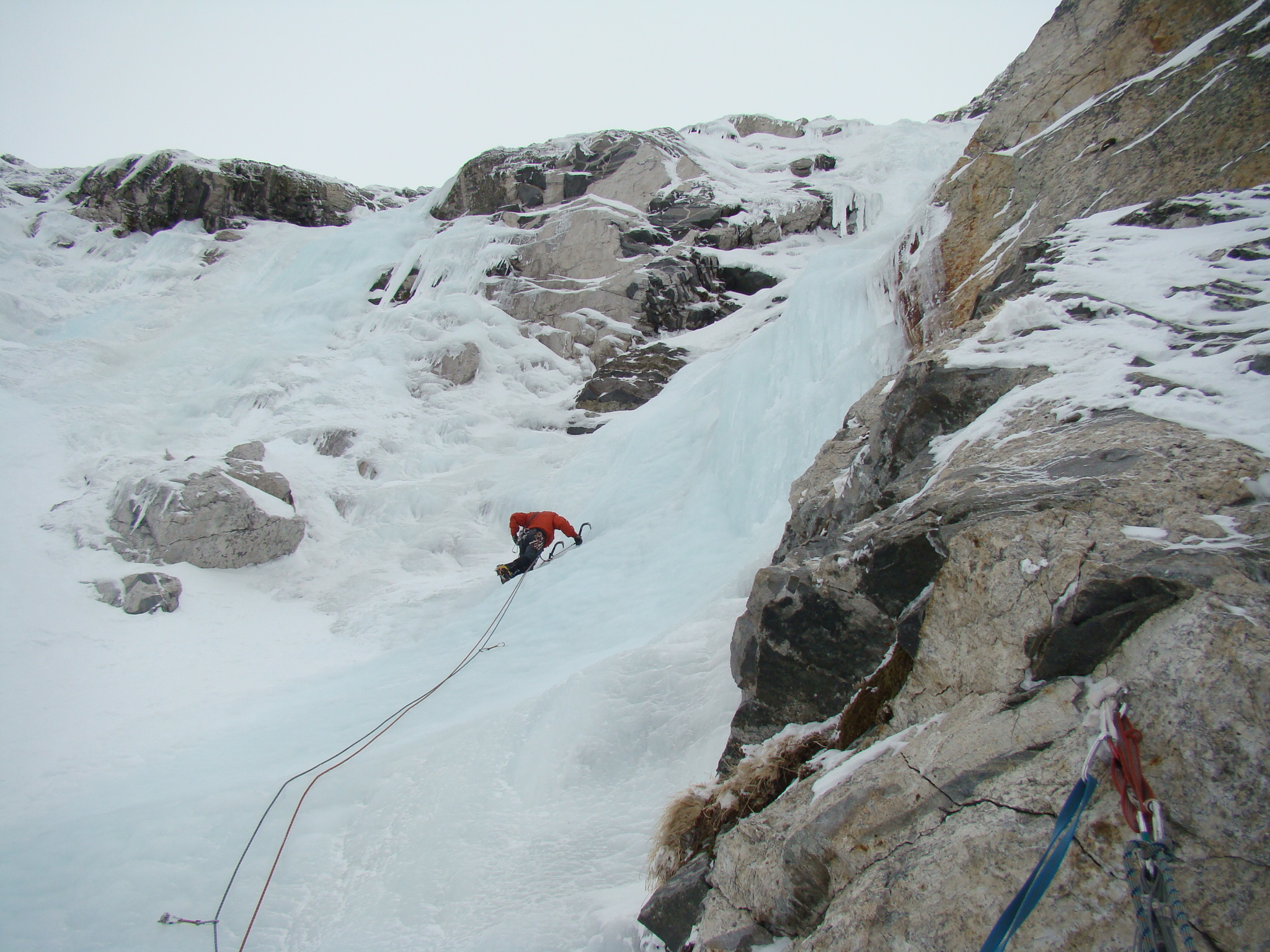 Ice climbing at the seven rila lakes